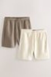 Ecru Natural Zip Pocket Jersey Shorts 2 Pack - Image 1 of 1