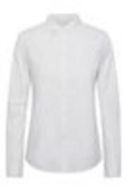 PIECES White Classic Oxford Workwear 100% Cotton Shirt - Image 1 of 1