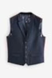 Navy Blue Trimmed Neppy Signature Nova Fides Suit Waistcoat - Image 1 of 1