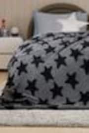 Grey / Black Star Super Soft Fleece Blanket - Image 1 of 1
