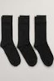 GANT Black Socks 3 Pack - Image 1 of 1