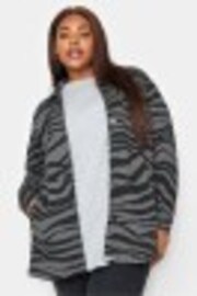 Yours Curve Black Sweat Shacket - Image 1 of 1