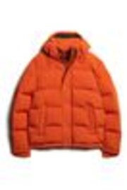 Superdry Orange Everest Hooded Puffer Jacket - Image 1 of 1
