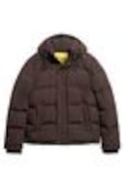 Superdry Dark Brown Everest Hooded Puffer Jacket - Image 1 of 1