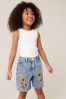 Buy Mid Blue Sunflower Denim Shorts 3 16yrs from Next Luxembourg