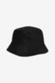 Black 100% Cotton Canvas Bucket Hat (3mths-16yrs) - Image 1 of 1
