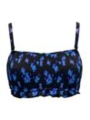 Pour Moi Black & Blue Strapless Free Spirit Bikini Top - Image 1 of 1