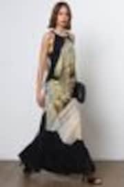 Religion Multi Halterneck Maxi Dress With Large Floral Placement Print in Cupro - Image 1 of 1