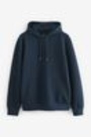 Navy Blue Textured Overhead Hoodie - Image 1 of 1