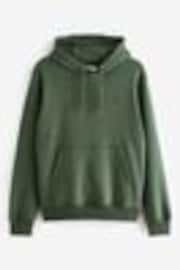 Зеленый хаки - Regular Fit Rich Jersey Fabric Hoodie - Изображение 1 из 1