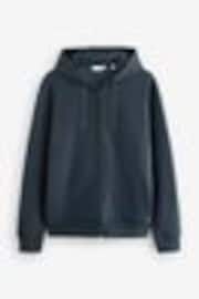 Navy Blue Cotton-Rich Jersey Zip Up Hoodie - Image 1 of 1