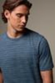 Navy Texture Single Short Sleeve Marl T-Shirt - Image 1 of 1