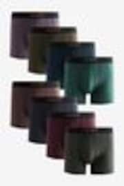 Dark Rich Green/Blue Marl 8 pack A-Front Boxers - Image 1 of 1