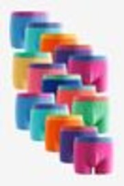 Bright Pink/Green/Blue Contrast Colour 15 Pack A-Front Boxers - Image 1 of 1