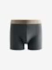 Grey Metallic Colour Waistband Cotton Rich Trunk Boxers 4 Pack - Image 1 of 1