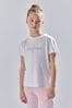 T-shirt adidas Own The Run 3S branco rosa mulher