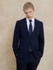 River Island Blue Slim Fit Plain Suit Jacket - Image 1 of 1