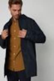 Threadbare Navy Blue Showerproof Longline Mac - Image 1 of 1