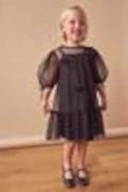 Black Mesh Bow Dress (3-16yrs) - Image 1 of 1