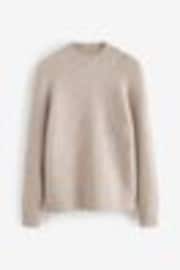 Neutral Relaxed Fit Premium Soft Touch Crew Jumper with Wool - Image 1 of 1