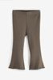 Khaki Green Rib Flare Leggings (3mths-7yrs) - Image 1 of 1