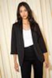 Friends Like These Black Edge to Edge Ponte Jacquard Blazer - Image 1 of 1