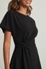 Twist Halterneck Drape Sleeve Midi Dress