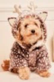 Lipsy Brown Animal Super Soft Cosy Dog Dressing Gown Jacket - Image 1 of 1