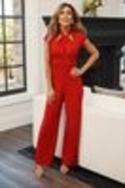 Lipsy Red Summer Cut Out Jumpsuit - Image 1 of 1