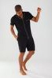 Chelsea Peers Black Modal Button Up Short Pyjama Set - Image 1 of 1