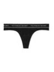 Victoria's Secret Black with Black Band Thong Knickers - Image 1 of 1
