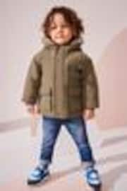 Neutral Faux Fur Hood Shower Resistant Parka (3mths-7yrs) - Image 1 of 1