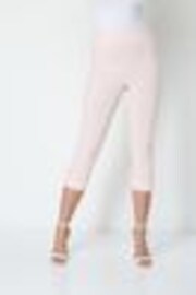 Roman Blush Pink Cropped Stretch Capri Trousers - Image 1 of 1