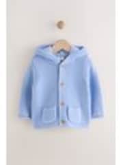 Blue Baby Knitted Hooded Cardigan (0mths-2yrs) - Image 1 of 1