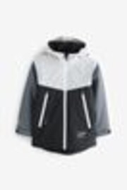Monochrome Waterproof Fleece Hooded Lined Coat (3-17yrs) - Image 1 of 1