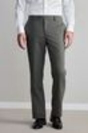 أخضر - Regular Fit Signature Nova Fides Wool Trousers - صورة 1 من 1