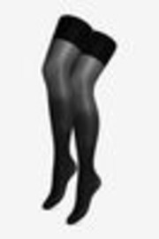 Черный - Pretty Polly 20 Denier Bodyshaping Sheer Longline Tights 2 Упаковка - Изображение 1 из 1