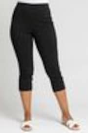 Roman Ink Black Petite Cropped Stretch Capri Trousers - Image 1 of 1