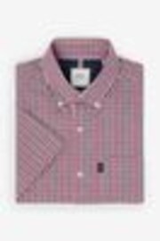 Red Gingham Check Easy Iron Button Down Short Sleeve Oxford Shirt - Image 1 of 1