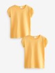 Yellow Puff Sleeve 100% Cotton T-Shirts 2 Pack (3-16yrs) - Image 1 of 1