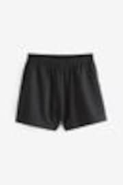 Black 100% Cotton Drawstring Sports Shorts (3-16yrs) - Image 1 of 1