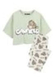 Vanilla Underground Green Garfield Long Leg Pyjamas Set - Image 1 of 1