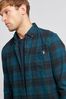 Fred Perry refined pique striped long sleeve eyewear polo in black