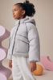 Silver Shower Resistant Crop Padded Coat (2-16yrs) - Image 1 of 1
