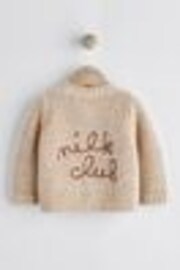 Milk Club Oatmeal Chunky Knitted Embroidered Baby Cardigan - Image 1 of 1