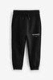 smALLSAINTS Black Underground Straight Cuffed 100% Cotton Joggers - Image 1 of 1