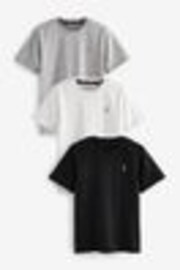 smALLSAINTS Black/Grey Boys Brace Crew 100% Cotton T-Shirts 3 Pack - Image 1 of 1