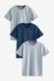 smALLSAINTS Blue Boys Brace Crew 100% Cotton T-Shirts 3 Pack - Image 1 of 1