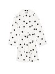 Victoria's Secret White Black Dots Cosy Short Dressing Gown - Image 1 of 1