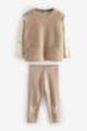 Tan Brown Knit Tabard 3 Piece Set (3mths-7yrs) - Image 1 of 1